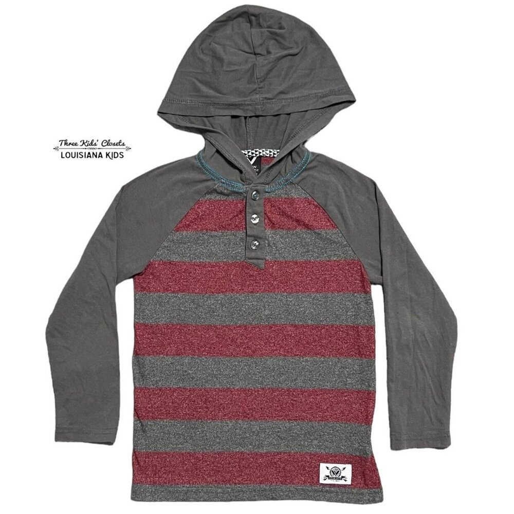 Shaun White 4-5Y Striped Raglan Hoodie Shirt